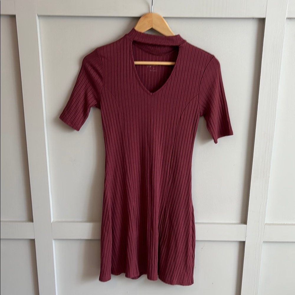 Burgundy Knit Dress